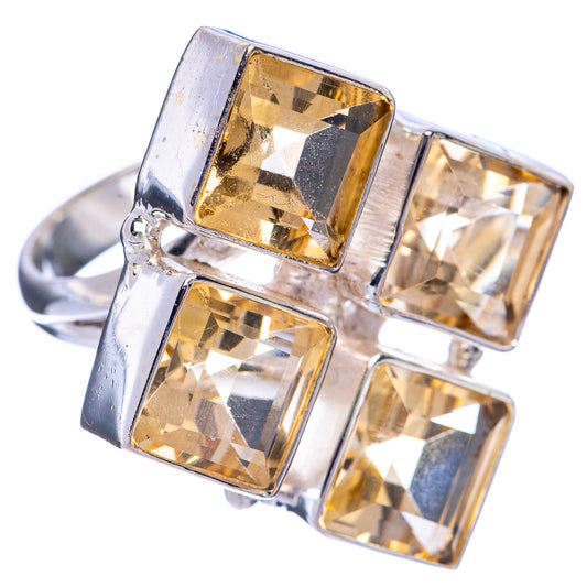 Large Faceted Citrine Ring Size 6.5 (925 Sterling Silver) R144798