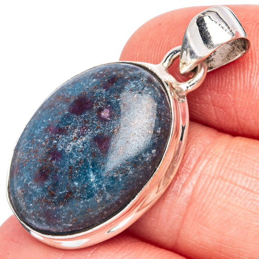 Ruby Fuchsite Pendant 1 3/8" (925 Sterling Silver) P43482