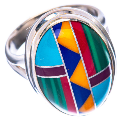 Turquiose Inlay Ring Size 5 (925 Sterling Silver) R1657