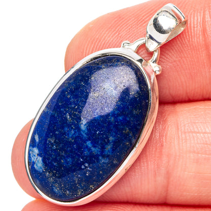 Lapis Lazuli Pendant 1 3/8" (.925 Sterling Silver)