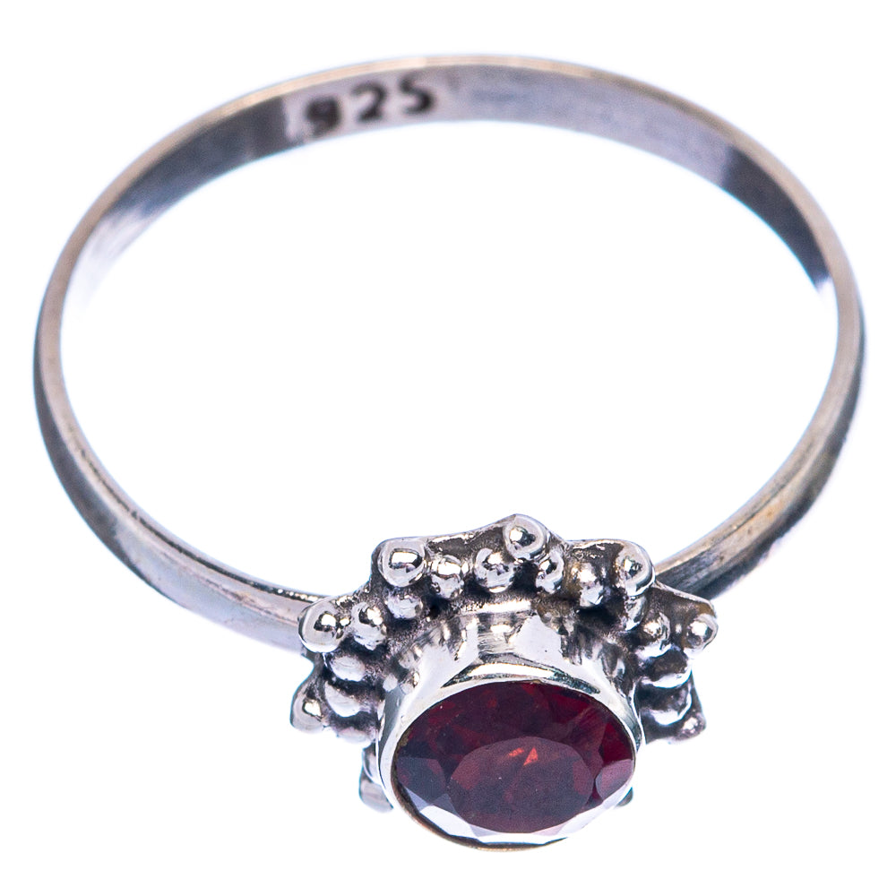 Garnet Dainty Ring Size 5.75 (925 Sterling Silver) R145483