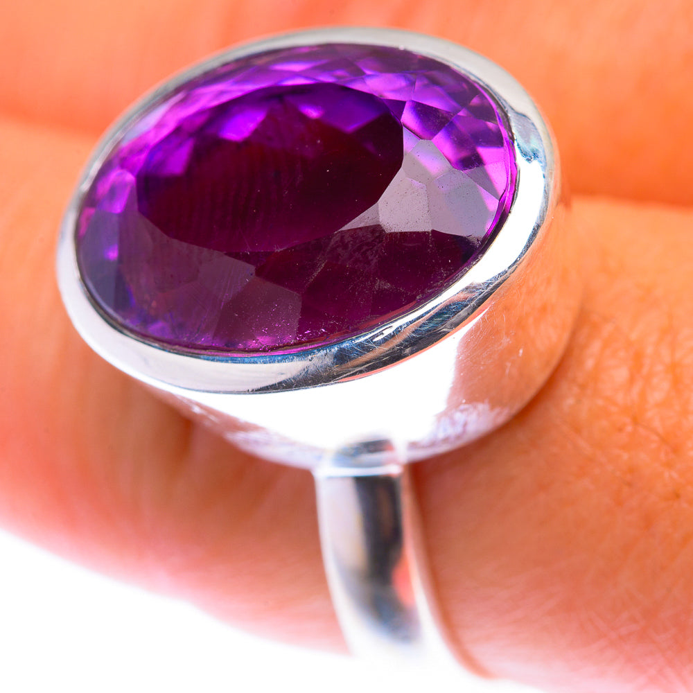 Faceted Amethyst Ring Size 8.25 (925 Sterling Silver) RING139928