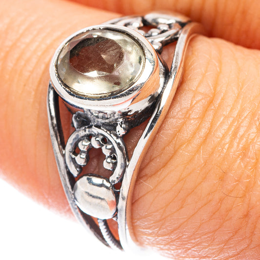 White Quartz Dainty Ring Size 7.5 (925 Sterling Silver) R5862