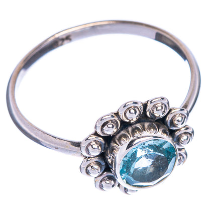 Blue Topaz Dainty Ring Size 6.5 (925 Sterling Silver) R1209