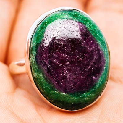 Fire Ruby Zoisite Ring Size 8.5 (.925 Sterling Silver)