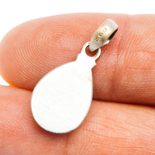 Southwestern Style Palomino Turquoise Pendant 7/8" (.925 Sterling Silver)