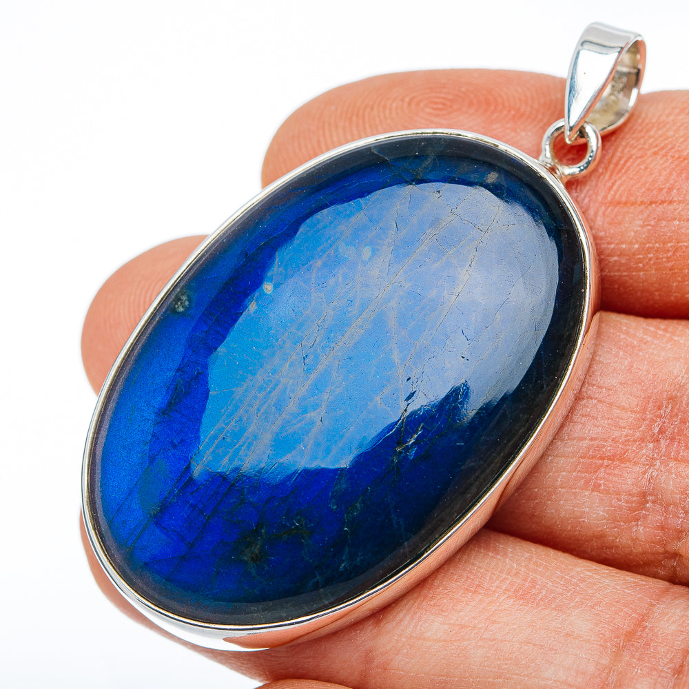 Premium Labradorite Pendant 2" (.925 Sterling Silver)