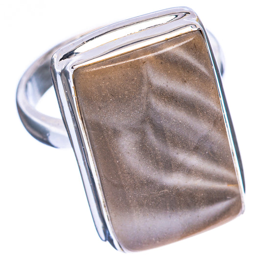 Striped Flint Ring Size 6.25 (925 Sterling Silver) R1988