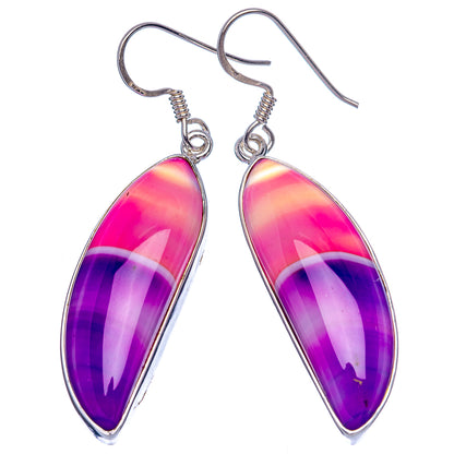Purple Botswana Agate Earrings 2" (925 Sterling Silver) E433359