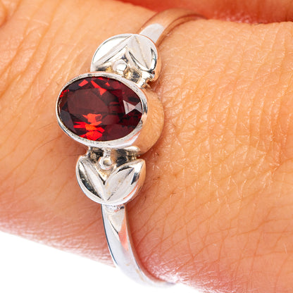 Garnet Dainty Ring Size 9.5 (925 Sterling Silver) R145658