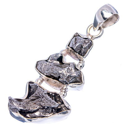 Rare Campo Del Cielo Meteorite Pendant 1 5/8" (.925 Sterling Silver)