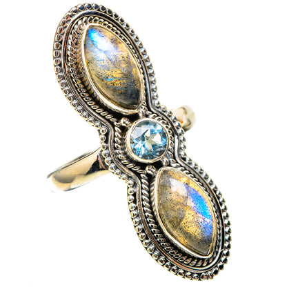 Large Labradorite Ring Size 9 (925 Sterling Silver) RING138004