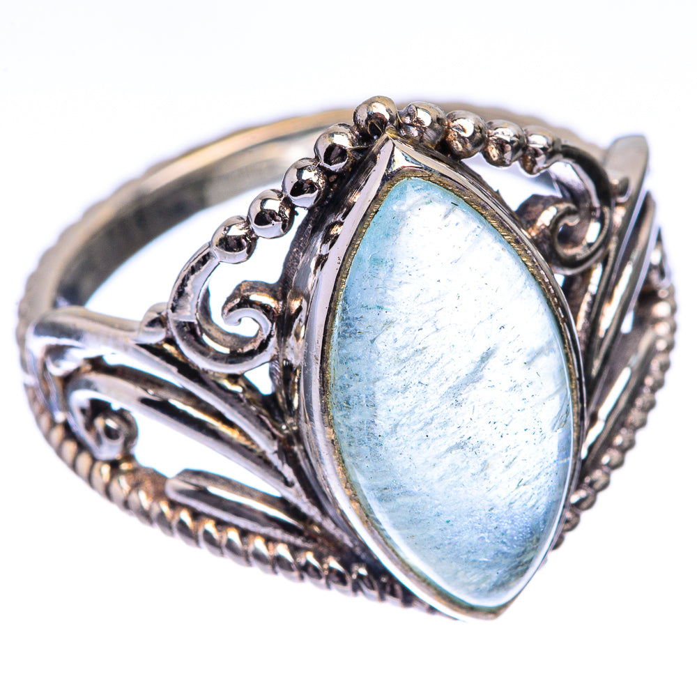 Natural Aquamarine Ring Size 9 (925 Sterling Silver) R140570