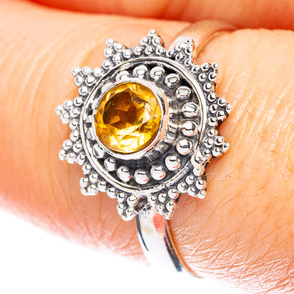 Value Faceted Citrine Ring Size 7.25 (925 Sterling Silver) R3063
