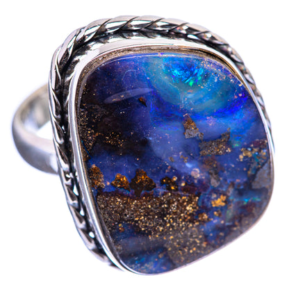 Boulder Opal Ring Size 7.75 (925 Sterling Silver) R142795