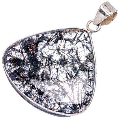 Premium Tourmalinated Quartz Pendant 1 3/4" (.925 Sterling Silver)