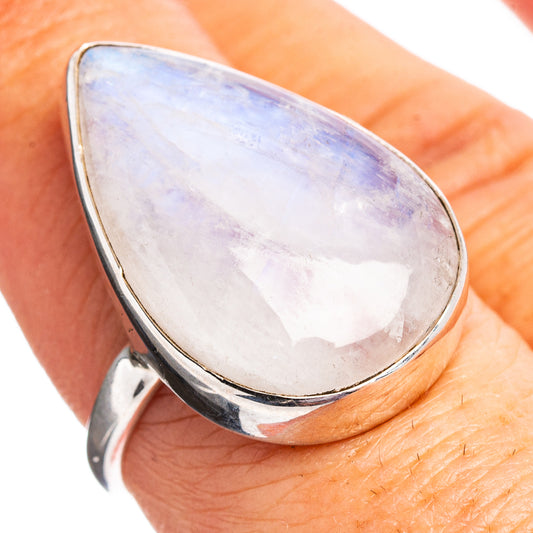 Premium Rainbow Moonstone Ring Size 7.75 (.925 Sterling Silver)