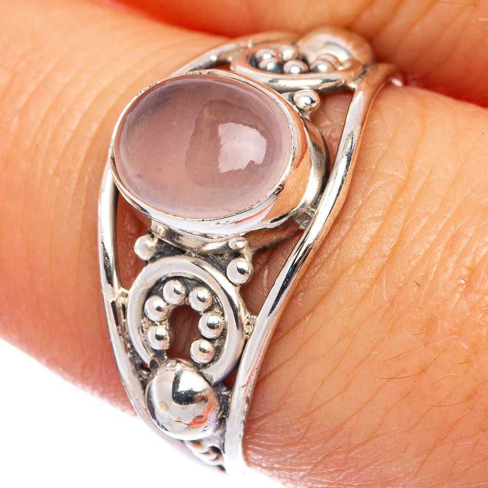 Rose Quartz Dainty Ring Size 8 (925 Sterling Silver) R145655
