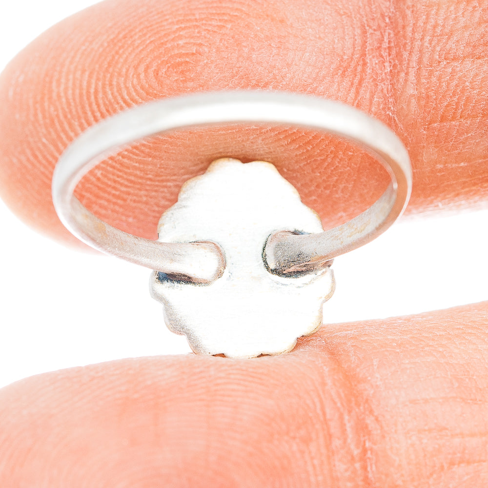 925 sterling silver ring band with maker stamp on underside