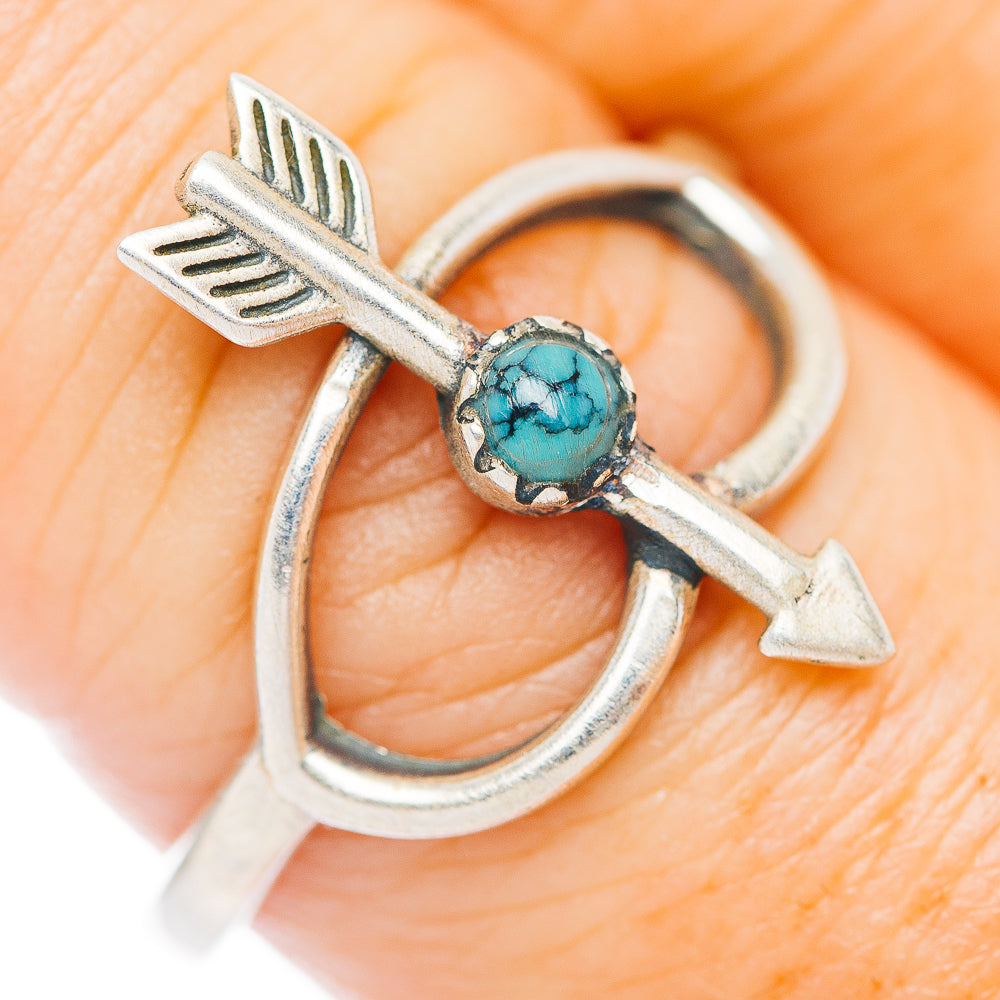 Mojave Turquoise Arrow Ring Size 8.25 (.925 Sterling Silver)