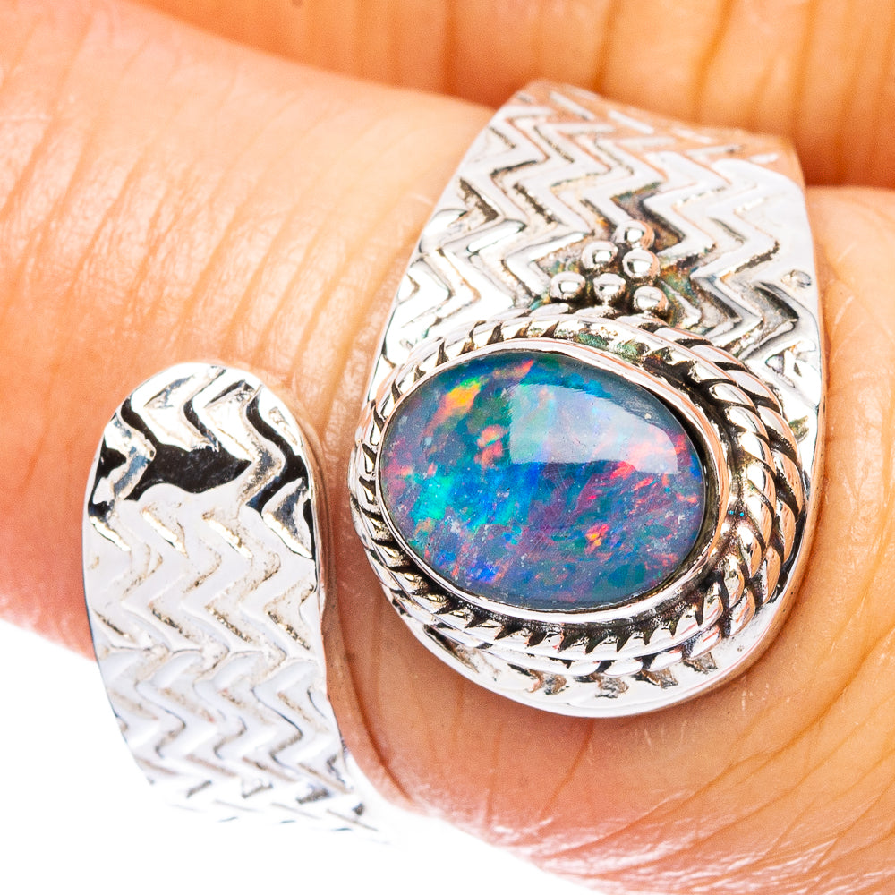 Rare  Doublet Opal Ring Size 6 (925 Sterling Silver) R3658