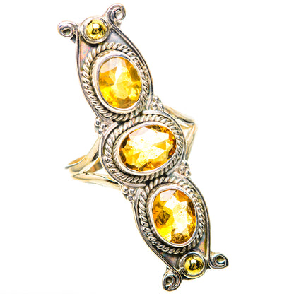 Large Faceted Citrine Ring Size 8 (925 Sterling Silver) RING139871