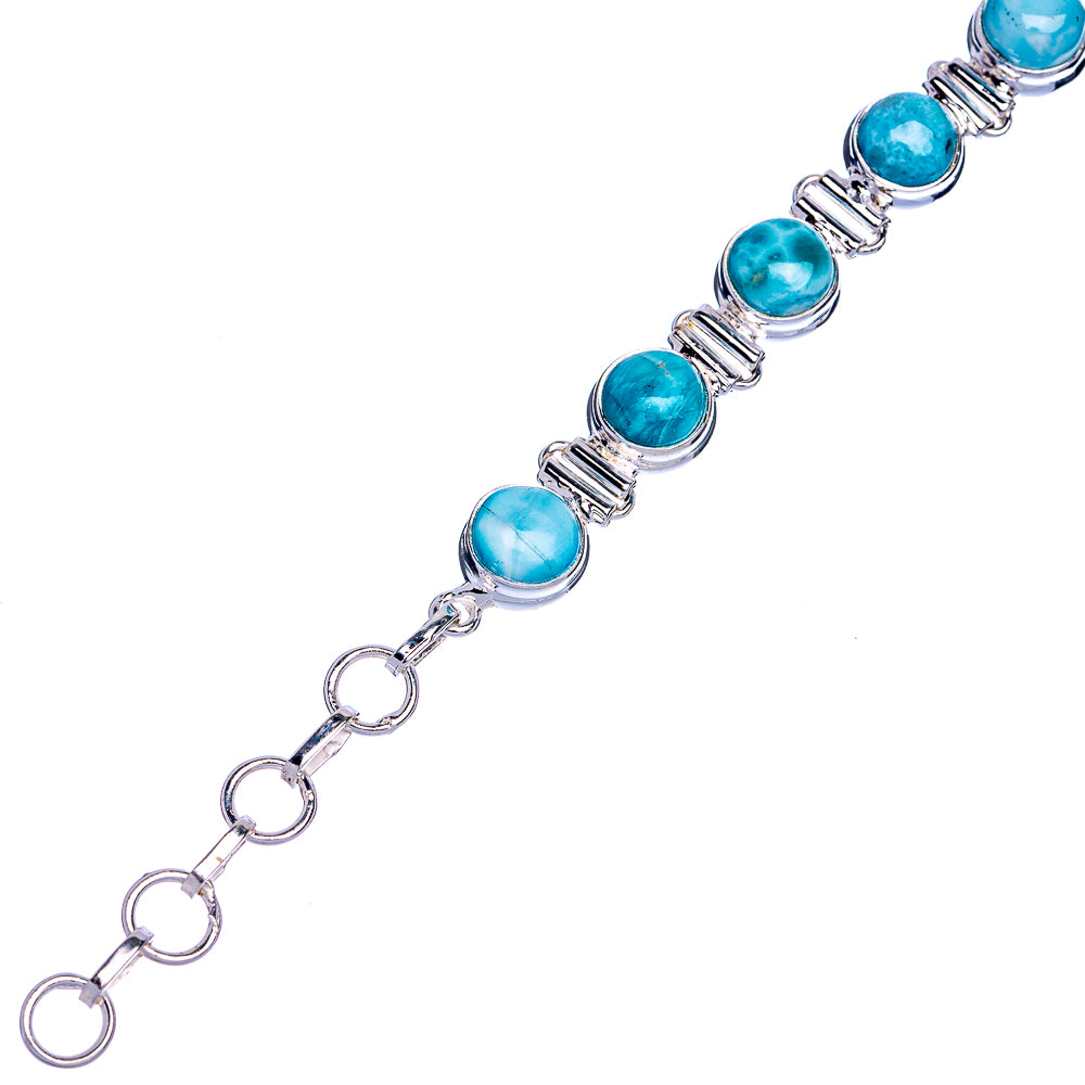 Larimar Bracelets 6 3/8 To7 7/8" (925 Sterling Silver) B90324