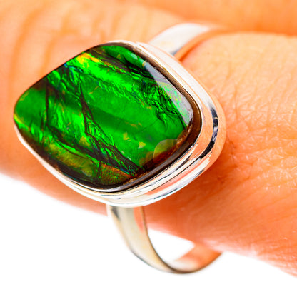 Canadian Ammolite 925 Sterling Silver Ring Size 10.75 (925 Sterling Silver) RING139582