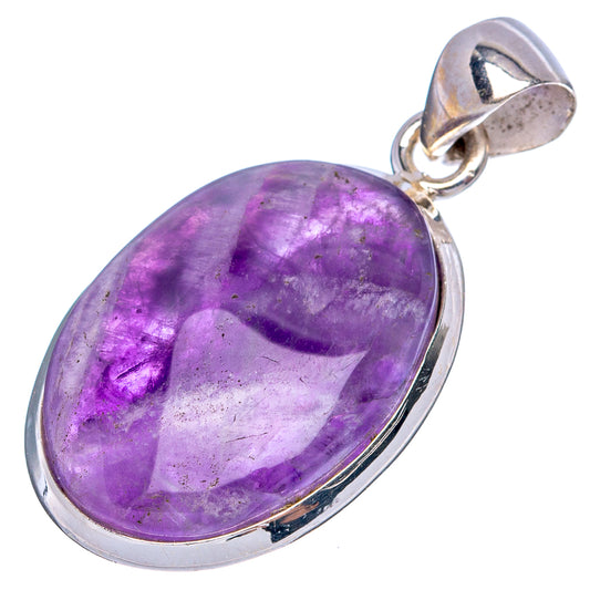 Chevron Amethyst Pendant 1 3/8" (925 Sterling Silver) P43446
