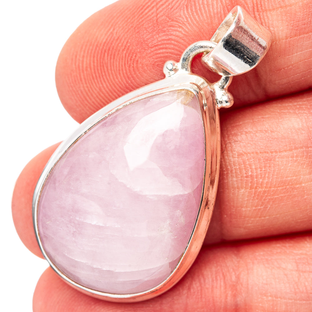 Kunzite Pendant 1 3/8" (.925 Sterling Silver)