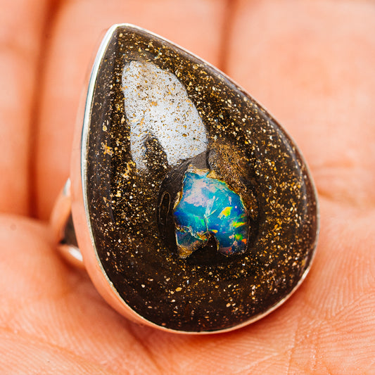 Premium Boulder Opal Ring Size 7 (.925 Sterling Silver)
