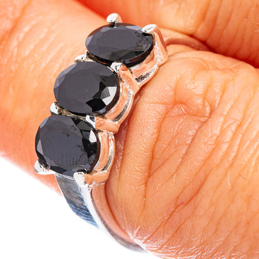 Shungite Dainty Ring Size 6.5 (925 Sterling Silver) R5175