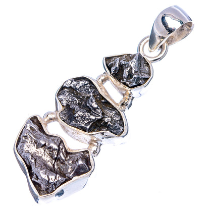 Rare Campo Del Cielo Meteorite Pendant 1 5/8" (.925 Sterling Silver)