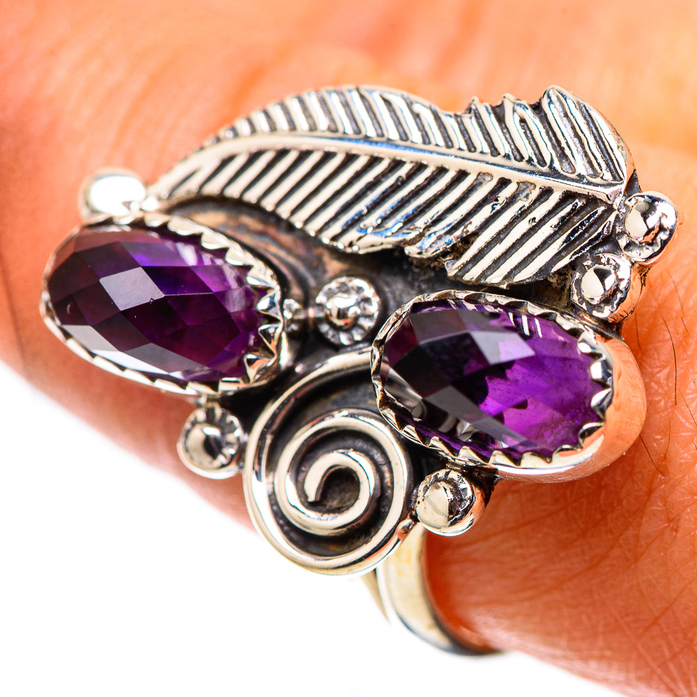 Faceted Amethyst Ring Size 9.25 (925 Sterling Silver) RING138488