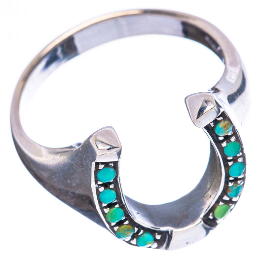 Rare Arizona Turquoise Horseshoe Ring Size 9.5 (925 Sterling Silver) R4494