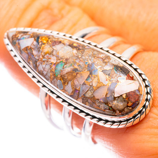 Large Brecciated Ethiopian Opal Ring Size 10 (925 Sterling Silver) R140972