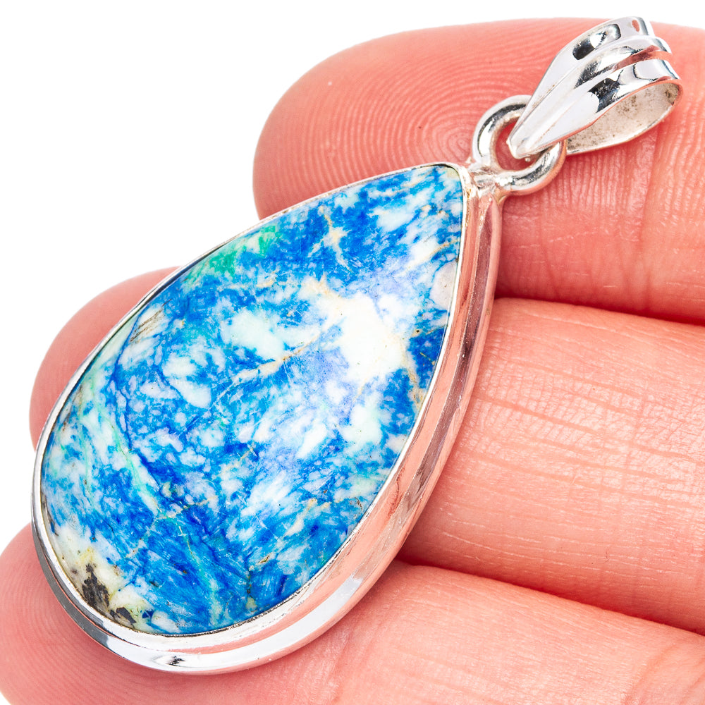 Azurite Pendant 1 3/4" (925 Sterling Silver) P40569