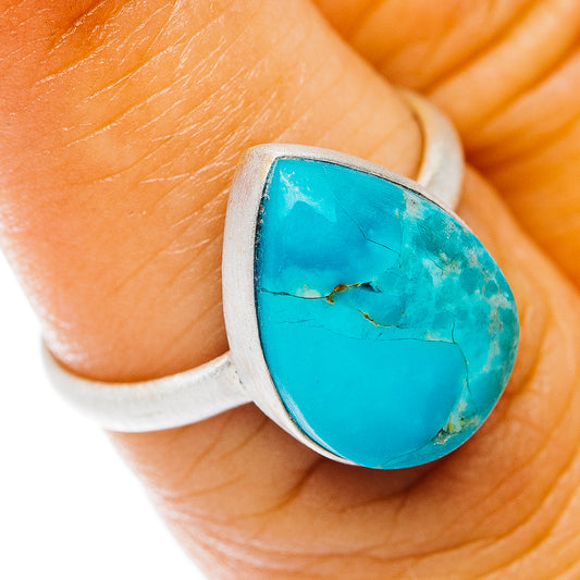 Kingman Turquoise Ring Size 6.75 (.925 Sterling Silver)