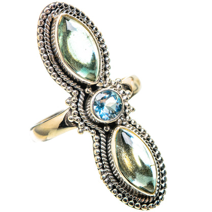 Large Natural Aquamarine, Blue Topaz Ring Size 8.25 (925 Sterling Silver) RING137971