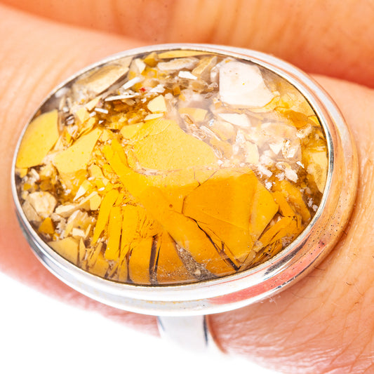 Brecciated Mookaite Jasper Ring Size 8 (925 Sterling Silver) R1617
