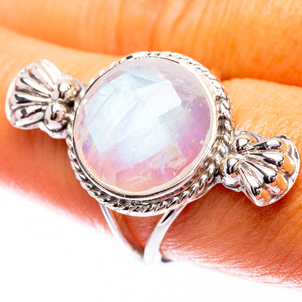 Premium Rainbow Moonstone Ring Size 8 (925 Sterling Silver) R141751