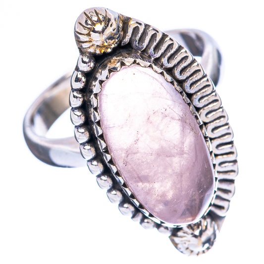 Rose Quartz 925 Sterling Silver Ring Size 7.25 (925 Sterling Silver) R3856