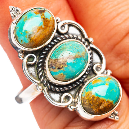 Mohave Turquoise Ring Size 7 Adjustable (.925 Sterling Silver)