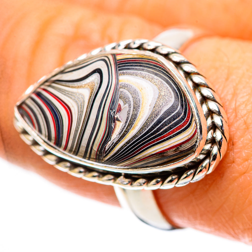 Fordite 925 Sterling Silver Ring Size 8.25 (925 Sterling Silver) RING139614