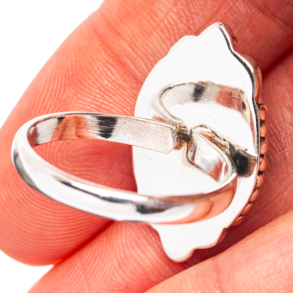 Southwestern Style Mosaic Opal Ring Size 8 Adjustable (.925 Sterling Silver)