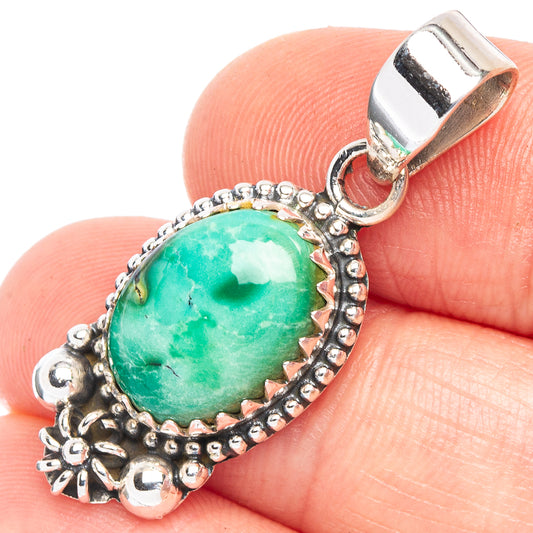 Arizona Turquoise Pendant 1 3/8" (925 Sterling Silver) P43928