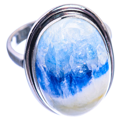 Blue Scheelite Ring Size 8.5 (925 Sterling Silver) R142252