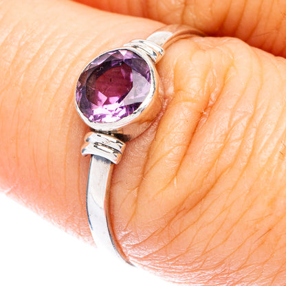 Faceted Amethyst Dainty Ring Size 7.25 (925 Sterling Silver) R146959