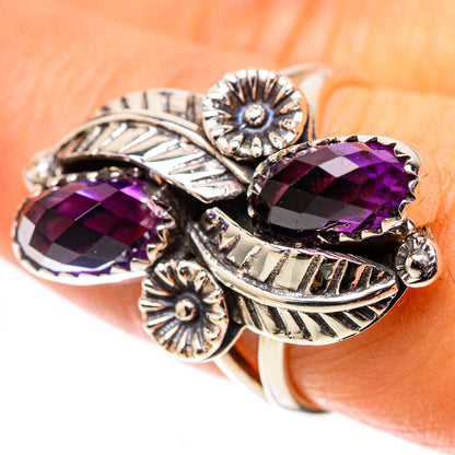 Faceted Amethyst Ring Size 8.25 (925 Sterling Silver) RING138413