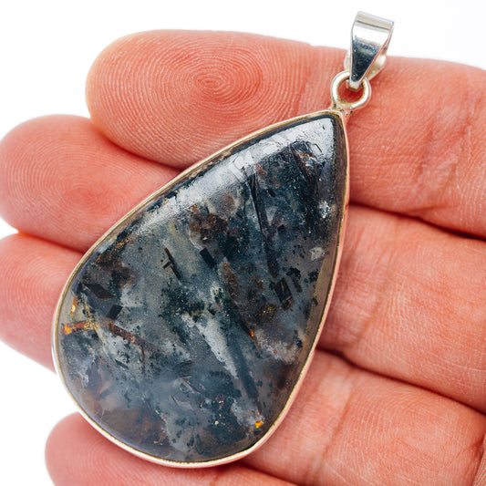 Premium Astrophyllite Pendant 2 1/4" (.925 Sterling Silver)